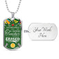 The Influence Of A Great Teacher Cannot Be Erased Teacher Appreciation Gift Necklace Stainless Steel or 18k Gold Dog Tag 24" Chain-Express Your Love Gifts