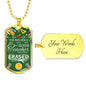 The Influence Of A Great Teacher Cannot Be Erased Teacher Appreciation Gift Necklace Stainless Steel or 18k Gold Dog Tag 24" Chain-Express Your Love Gifts