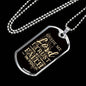 The Lord Guides Me Necklace Stainless Steel or 18k Gold Dog Tag 24" Chain-Express Your Love Gifts