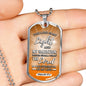 The Lord Is My Light And My Salvation Bible Verse Inspirational Gift Necklace Stainless Steel or 18k Gold Dog Tag 24" Chain-Express Your Love Gifts
