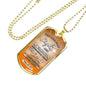 The Lord Is My Light And My Salvation Bible Verse Inspirational Gift Necklace Stainless Steel or 18k Gold Dog Tag 24" Chain-Express Your Love Gifts