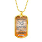 The Lord Is My Light And My Salvation Bible Verse Inspirational Gift Necklace Stainless Steel or 18k Gold Dog Tag 24" Chain-Express Your Love Gifts