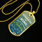 The Lord Is My Salvation Christian Faith Exodus Necklace Stainless Steel or 18k Gold Dog Tag 24" Chain-Express Your Love Gifts
