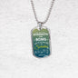 The Lord Is My Salvation Christian Faith Exodus Necklace Stainless Steel or 18k Gold Dog Tag 24" Chain-Express Your Love Gifts