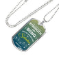 The Lord Is My Salvation Christian Faith Exodus Necklace Stainless Steel or 18k Gold Dog Tag 24" Chain-Express Your Love Gifts