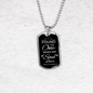 The One My Soul Loves Necklace Stainless Steel or 18k Gold Dog Tag 24" Chain-Express Your Love Gifts