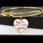 The Special Love Between A Mother & Daughter Is Forever Heart Bracelet Bangle-Express Your Love Gifts