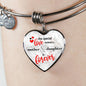 The Special Love Between A Mother & Daughter Is Forever Heart Bracelet Bangle-Express Your Love Gifts