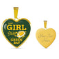 This Girl Loves Green Bay Necklace Stainless Steel or 18k Gold Heart Pendant 18-22" - Express Your Love Gifts