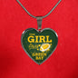 This Girl Loves Green Bay Necklace Stainless Steel or 18k Gold Heart Pendant 18-22" - Express Your Love Gifts