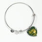 This Girl Loves Green Bay Stainless Steel or 18k Gold Heart Bangle Bracelet - Express Your Love Gifts