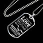 Those We Love Don't Go Away Necklace Stainless Steel or 18k Gold Dog Tag 24" Chain-Express Your Love Gifts