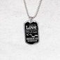 Those We Love Don't Go Away Necklace Stainless Steel or 18k Gold Dog Tag 24" Chain-Express Your Love Gifts