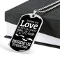 Those We Love Don't Go Away Necklace Stainless Steel or 18k Gold Dog Tag 24" Chain-Express Your Love Gifts
