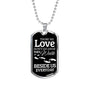 Those We Love Don't Go Away Necklace Stainless Steel or 18k Gold Dog Tag 24" Chain-Express Your Love Gifts
