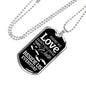 Those We Love Don't Go Away Necklace Stainless Steel or 18k Gold Dog Tag 24" Chain-Express Your Love Gifts