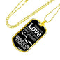 Those We Love Don't Go Away Necklace Stainless Steel or 18k Gold Dog Tag 24" Chain-Express Your Love Gifts