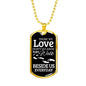 Those We Love Don't Go Away Necklace Stainless Steel or 18k Gold Dog Tag 24" Chain-Express Your Love Gifts