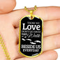 Those We Love Don't Go Away Necklace Stainless Steel or 18k Gold Dog Tag 24" Chain-Express Your Love Gifts