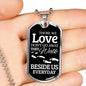 Those We Love Don't Go Away Necklace Stainless Steel or 18k Gold Dog Tag 24" Chain-Express Your Love Gifts
