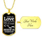 Those We Love Don't Go Away Necklace Stainless Steel or 18k Gold Dog Tag 24" Chain-Express Your Love Gifts