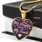 To Daughter From Mom Necklace Stainless Steel Heart Pendant Necklace 18-22"-Express Your Love Gifts
