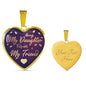 To Daughter From Mom Necklace Stainless Steel Heart Pendant Necklace 18-22"-Express Your Love Gifts