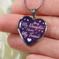 To Daughter From Mom Necklace Stainless Steel Heart Pendant Necklace 18-22"-Express Your Love Gifts