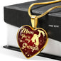To Mom You'Re My Strength Necklace Stainless Steel 18k Gold Heart Pendant 18-22" - Express Your Love Gifts