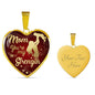 To Mom You'Re My Strength Necklace Stainless Steel 18k Gold Heart Pendant 18-22" - Express Your Love Gifts