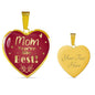To Mom You'Re The Best! Heart Necklace Stainless Steel 18k Gold Pendant 18-22"-Express Your Love Gifts