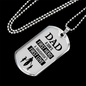 To My Father Son'S First Hero Stainless Steel or 18k Gold Dog Tag 24" Chain-Express Your Love Gifts