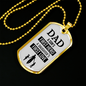 To My Father Son'S First Hero Stainless Steel or 18k Gold Dog Tag 24" Chain-Express Your Love Gifts