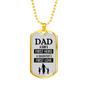 To My Father Son'S First Hero Stainless Steel or 18k Gold Dog Tag 24" Chain-Express Your Love Gifts