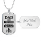 To My Father Son'S First Hero Stainless Steel or 18k Gold Dog Tag 24" Chain-Express Your Love Gifts