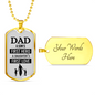 To My Father Son'S First Hero Stainless Steel or 18k Gold Dog Tag 24" Chain-Express Your Love Gifts