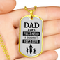To My Father Son'S First Hero Stainless Steel or 18k Gold Dog Tag 24" Chain-Express Your Love Gifts