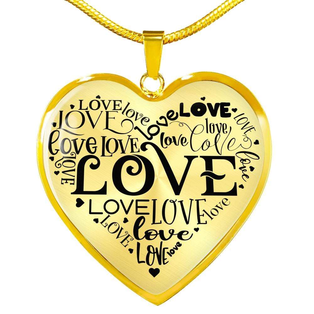 To My Girl Love Necklace Stainless Steel or 18k Gold Heart Pendant 18-22" - Express Your Love Gifts