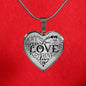 To My Girl Love Necklace Stainless Steel or 18k Gold Heart Pendant 18-22" - Express Your Love Gifts