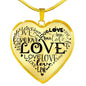 To My Girl Love Necklace Stainless Steel or 18k Gold Heart Pendant 18-22" - Express Your Love Gifts