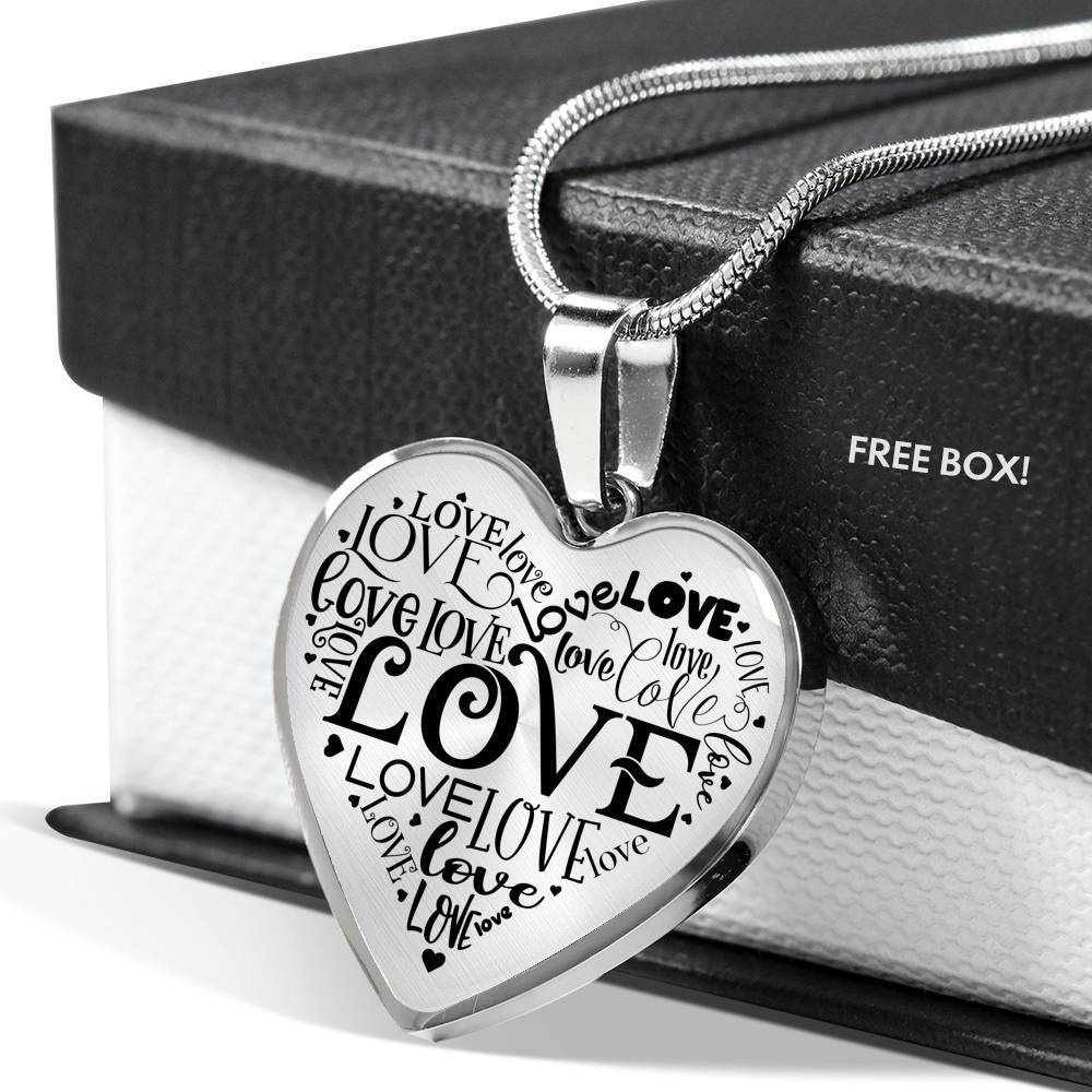 To My Girl Love Necklace Stainless Steel or 18k Gold Heart Pendant 18-22" - Express Your Love Gifts