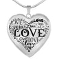 To My Girl Love Necklace Stainless Steel or 18k Gold Heart Pendant 18-22" - Express Your Love Gifts