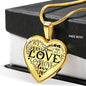 To My Girl Love Necklace Stainless Steel or 18k Gold Heart Pendant 18-22" - Express Your Love Gifts