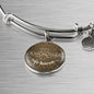 To My Girlfriend A Grandmother Is A Safe Haven Stainless Steel or 18k Gold Circle Bangle Bracelet - Express Your Love Gifts