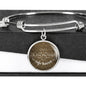 To My Girlfriend A Grandmother Is A Safe Haven Stainless Steel or 18k Gold Circle Bangle Bracelet - Express Your Love Gifts