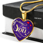 To My Girlfriend Always You Stainless Steel 18k Gold Heart Pendant 18-22" - Express Your Love Gifts