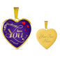 To My Girlfriend Always You Stainless Steel 18k Gold Heart Pendant 18-22" - Express Your Love Gifts