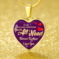 To My Girlfriend Stainless Steel or 18k Gold Heart Pendant Necklace 18-22" - Express Your Love Gifts
