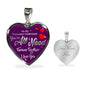 To My Girlfriend Stainless Steel or 18k Gold Heart Pendant Necklace 18-22" - Express Your Love Gifts