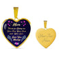 To My Mom Thanks Mother Necklace Stainless Steel or 18k Gold Heart Pendant 18-22"-Express Your Love Gifts